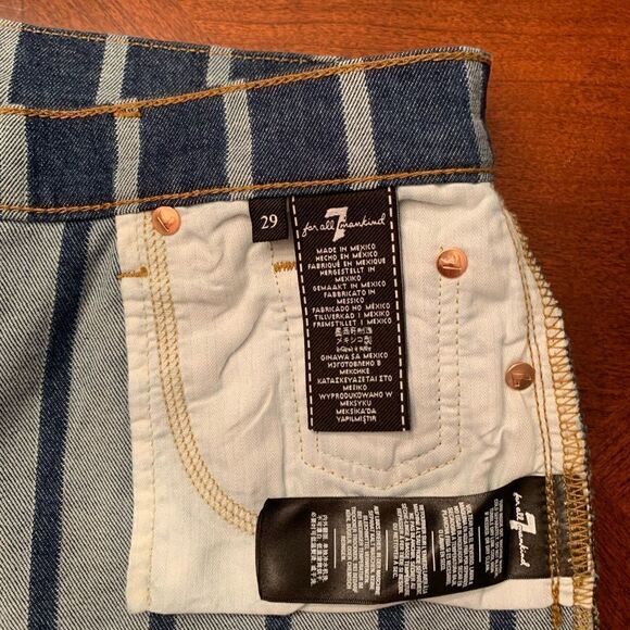 Seven all mankind stripe cropped wide leg jeans size 30, NWT - Picture 8 of 9